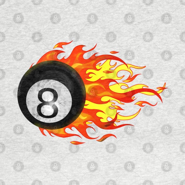 Flaming 8 Ball by Packrat